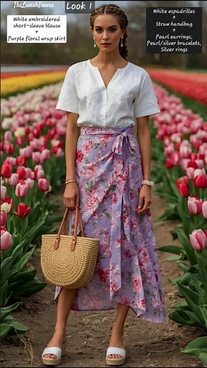 Skirt Outfit Ideas For Women | White Shirt & Blouse Styling Guide | Classy Summer Outfit Lookbook 💜