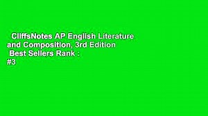 CliffsNotes AP English Literature and Composition, 3rd Edition  Best Sellers Rank : #3