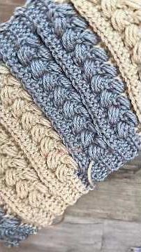 Beginner Friendly! Crochet Braided Puff Stitch #shorts #crochet #crochetideas