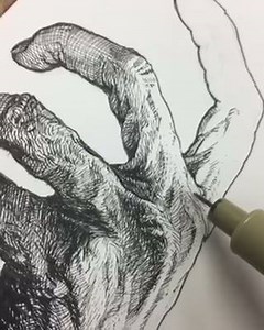 2.1K views · 202 reactions | Hand study 3 In the areas of bright light I use virtually no lines or hatching, only tiny dots. | Alphonso Dunn | Facebook