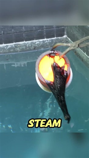 He threw lava into a swimming pool 😳 (‪@hafu‬ /YT)