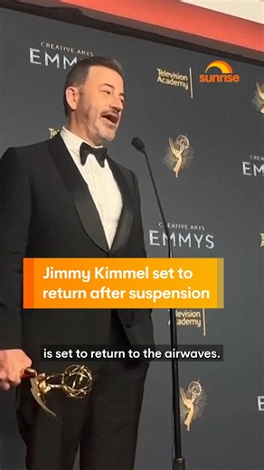 American broadcast company ABC has announced that 'Jimmy Kimmel Live' will return next Tuesday after discussions with parent company Disney. #jimmykimmel #latenight #disney #abc #talkshow | Sunrise