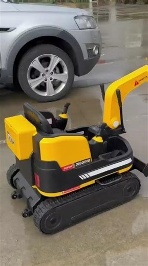 24 Kids Ride On Excavator and Digger Yellow with remote control ::