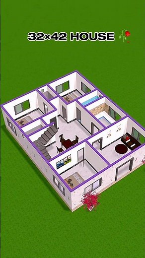 32*42 House plan | Best house design #home #youtubeshorts #shortsfeed #interiordesign ‪@erarman‬