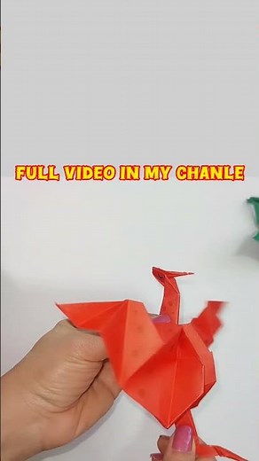 Flying origami dragon with flapping wings ،Easy and fun paper toy! #diy #paperart #shorts #origami