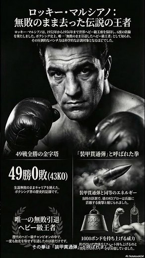 🥊不敗の王者：ロッキー・マルシアノの伝説と装甲貫通弾の拳