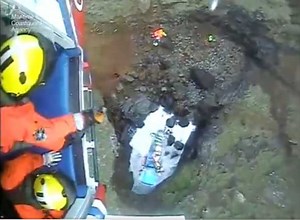 Man rescued from blowhole in Cornwall