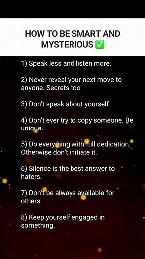 How To Be Smart and Mysterious
