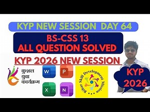 KYP Day 38 | KYP New 2026 Session 38 | CSS 13 All Questions Solved 100% Correct Ans