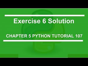 Exercise 6 solution : Python tutorial 107