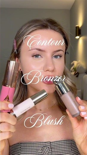 contour, bronzer & blush tutorial for beginners!! #contour #bronzer #blush #makeuptutorial #shorts