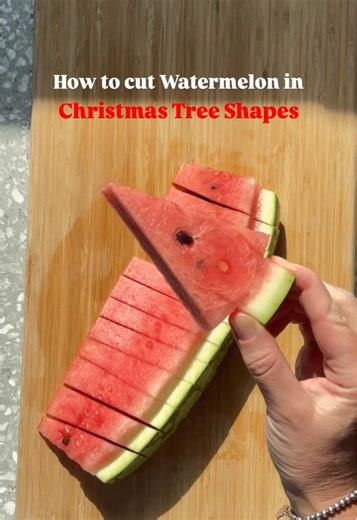 Watermelon Christmas Trees Cutting Hack for Healthy Snacks