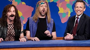 Seth Meyers Returns to 'Weekend Update' Desk for Lost 'SNL' Sketch with Will Forte and Jason Sudeikis