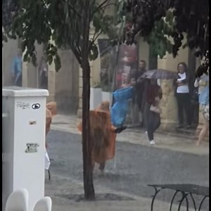 It's not nice weather but some tourists seem to be just making the most of the rain. This short clip is taken from another forum where this was posted by a local. What's it going to be like tomorrow in Corfu? | Corfu Tourist