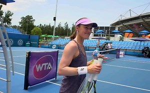 Martina Hingis practice session