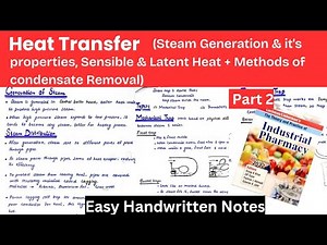Heat Transfer || Steam generation & its properties / Latent & Sensible Heat / Condensate Removal