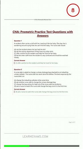 CNA Prometric Practice Questions with Answers