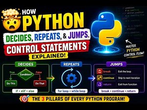 🤯 How Python Decides, Repeats, and Jumps: Control Statements Explained