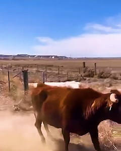 Cow chases man after he tags calf's ear🤣 | MetDaan Animals