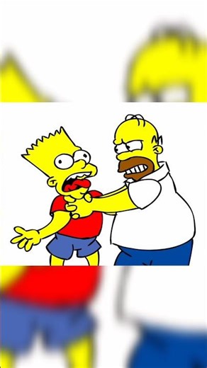 Drawing Homer Simpson Strangling Bart Simpson 😱 | The Simpsons Art Short 🎨