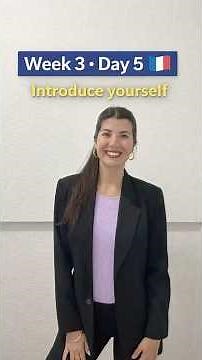 Learn French 🇫🇷 | Introduce Yourself - Verbe s’appeler | Week 3 - Day 5