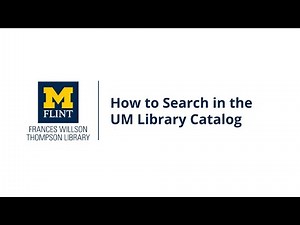 How to Search in the UM Library Catalog (2024)