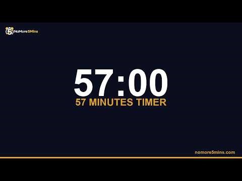 57 Minute Timer — 57 Minute Countdown Timer with Alarm
