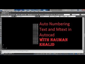 Auto Numbering Text and Mtext in Autocad
