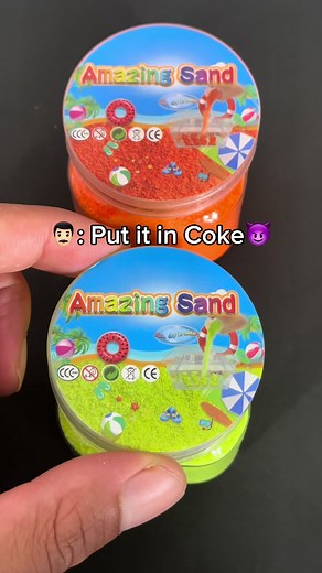 Sticky Coke vs Sand #hydrophobic #satisfying #fyp #toy