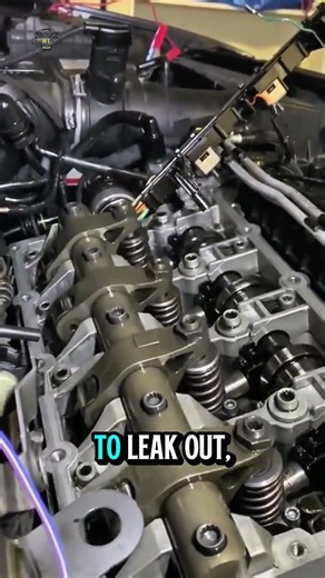leaking valve spring compression #engineering #mechanic #amazing #velvet #compresion