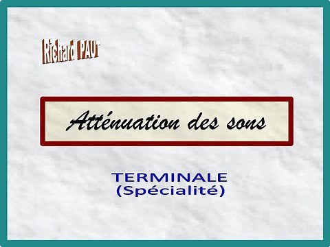 Niveau sonore / Atténuation des sons - Terminale (SPE)