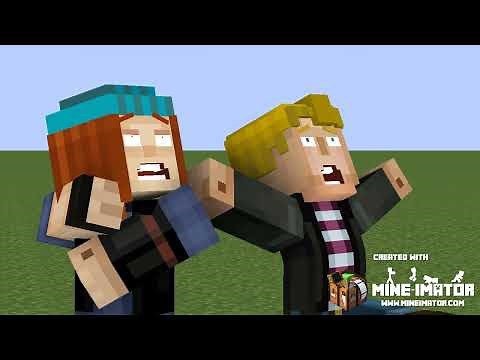 Minecraft Story mode Animation Jesse And Jessica and Petra and Lukas vs Giant Zombie