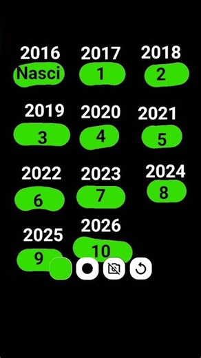 Minha idade em cada ano