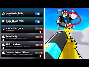 secretly cheating with "AIMBOT" settings in Roblox Rivals..