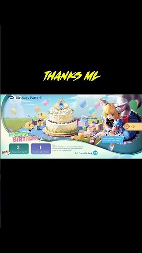 MLBB Wished Me HAPPY BIRTHDAY! 🎉 | Free Gift Reward Animation | Mobile Legends Short