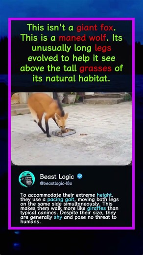 This Is Not a Giant Fox! Meet the Maned Wolf