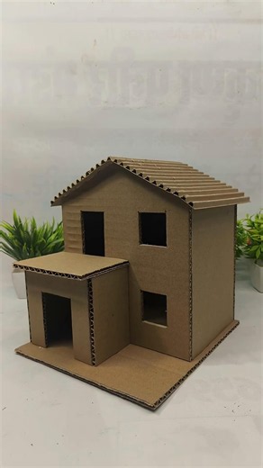 I Built a Realistic Cardboard House From Scratch 😱🏠 #shorts
