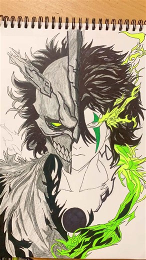 Drawing of ulquiorra From bleach#trending #drawing #animeart #fyp #shorts