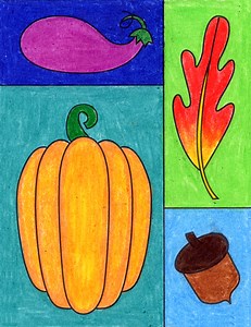 Easy Fall Drawing Ideas: Easy Step-by-Step Art Lesson for Kids
