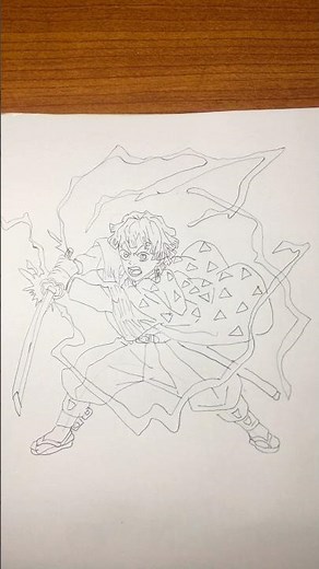 Speed drawing zenitsu 😳🔥#shorts #video #anime #drawing