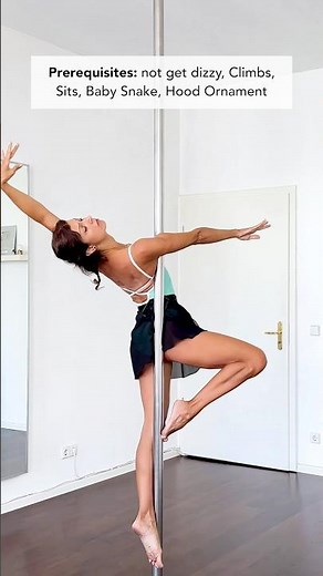 How many shapes can u count in this pole dance combo? Main moves: Libellula, Side Sit, Hood Ornament