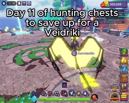 Day 11 of hunting chests to save up for a Veidriki Dragon Adventures #Roblox