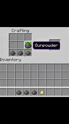 Me crafting a creeper egg #minecraft