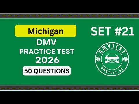 Michigan DMV Practice Test 2026 | 50 REAL TEST QUESTIONS SET #21 | DMV Driving Test | DMV Test 2026
