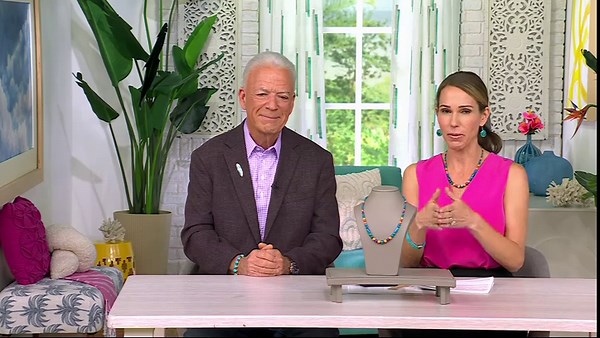 Jay King Blue Apatite and Spiny Oyster Shell Beaded Necklace | HSN