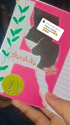 Journal with name 💗🌙 || comment your name || #journal #DIY #art #craft #trending #viral #short