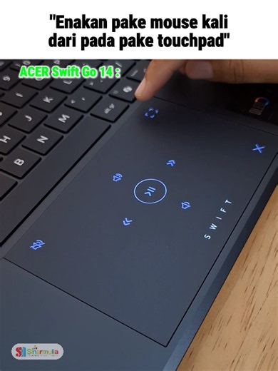 Acer Swift Go 14 smart touchpad: fitur kontrol media & mute