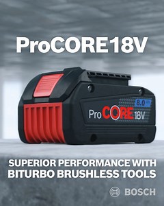 68 reactions · 7 comments | Introducing our highest performing battery series, #ProCORE18V for #BITURBO #BRUSHLESS, Bosch’s new cordless range. Discover the right class for your tools today! Know more here: https://www.bosch-pt.com.ph/ph/en/procore18v/ | Bosch Professional Power Tools and Accessories | Facebook