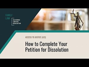 How to Complete Your Petition for Dissolution