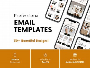 Professional Email Templates & Newsletter Design Set | 5 Full Customizable Templates   30 Editable Blocks | Optimized for Mobile - Etsy